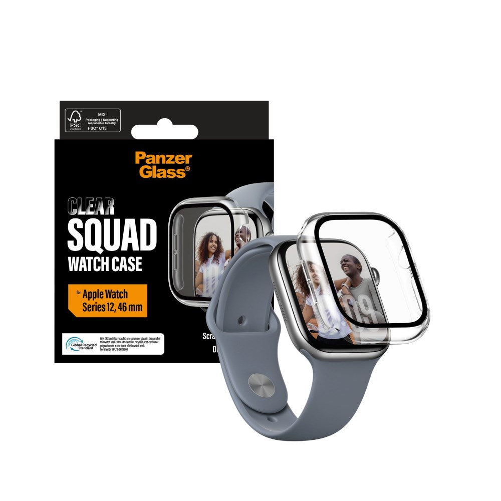 Apple Watch Series 12 (46mm) PanzerGlass Squad Case - Gennemsigtig