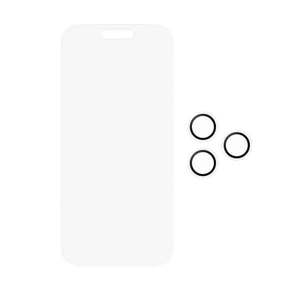 PanzerGlass iPhone 17 Pro 2-in-1 Classic Bundle - Skærmbeskyttelse + Kameralinsebeskyttelse - Gennemsigtig