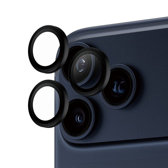PanzerGlass iPhone 17 Pro / 17 Pro Max / 16 Pro / 16 Pro Max Hoops Kameralinsebeskyttelse m. Installationsramme - Sort