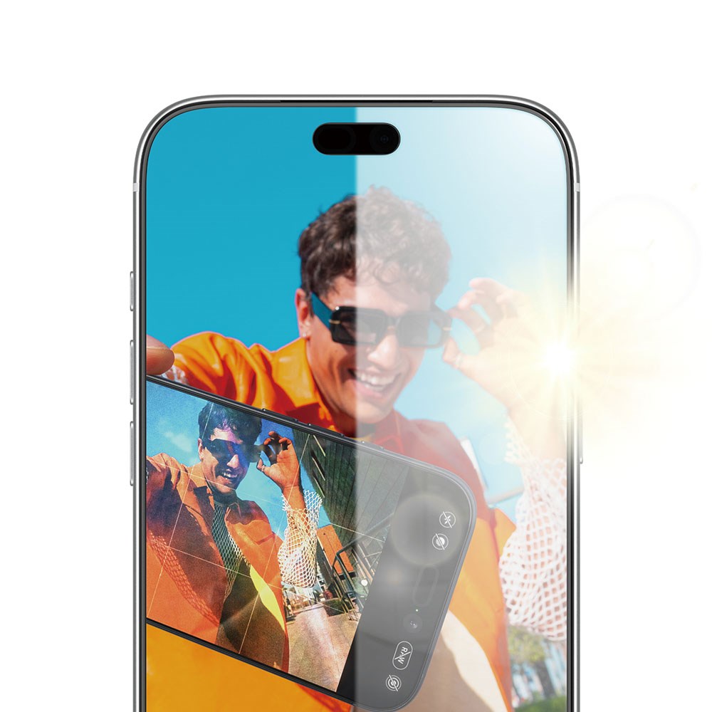iPhone 18 Pro Max PanzerGlass Skærmbeskyttelse m. FastFit In-A-Box - Anti-Reflekterende - Gennemsigtig