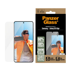 PanzerGlass® Skærmbeskytter Samsung Galaxy S25 Edge Ultra-Wide Fit med EasyAligner - Gennemsigtig