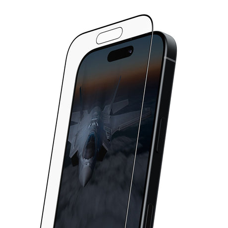 PanzerGlass iPhone 17 / 16 Pro Stealth Skærmbeskyttelse - Ultra-Wide Fit - Gennemsigtig / Sort Kant