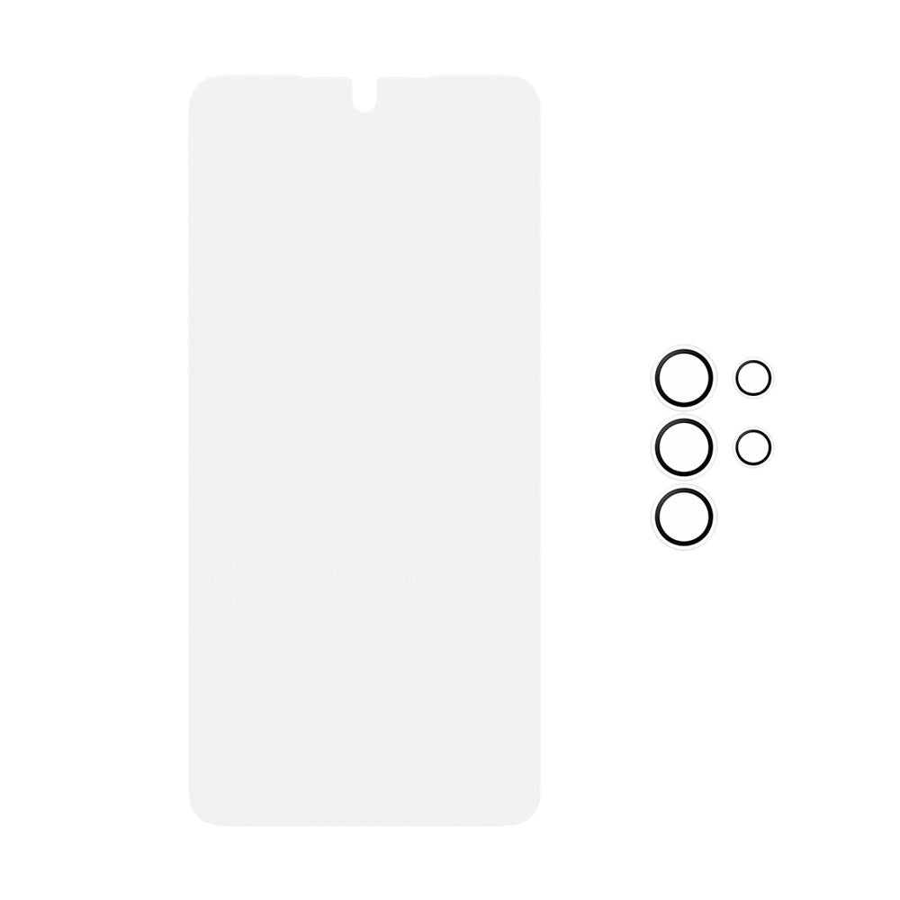Samsung Galaxy S26 Ultra PanzerGlass Hoops 2-in-1 Bundle m. EasyAligner / Skærmbeskyttelse (UWF) / Hoops Kamerabeskyttelse - Gennemsigtig