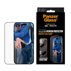 PanzerGlass iPhone Air Skærmbeskyttelsesglas m. FastFit In-A-Box - Ultra Wide Fit - Gennemsigtig