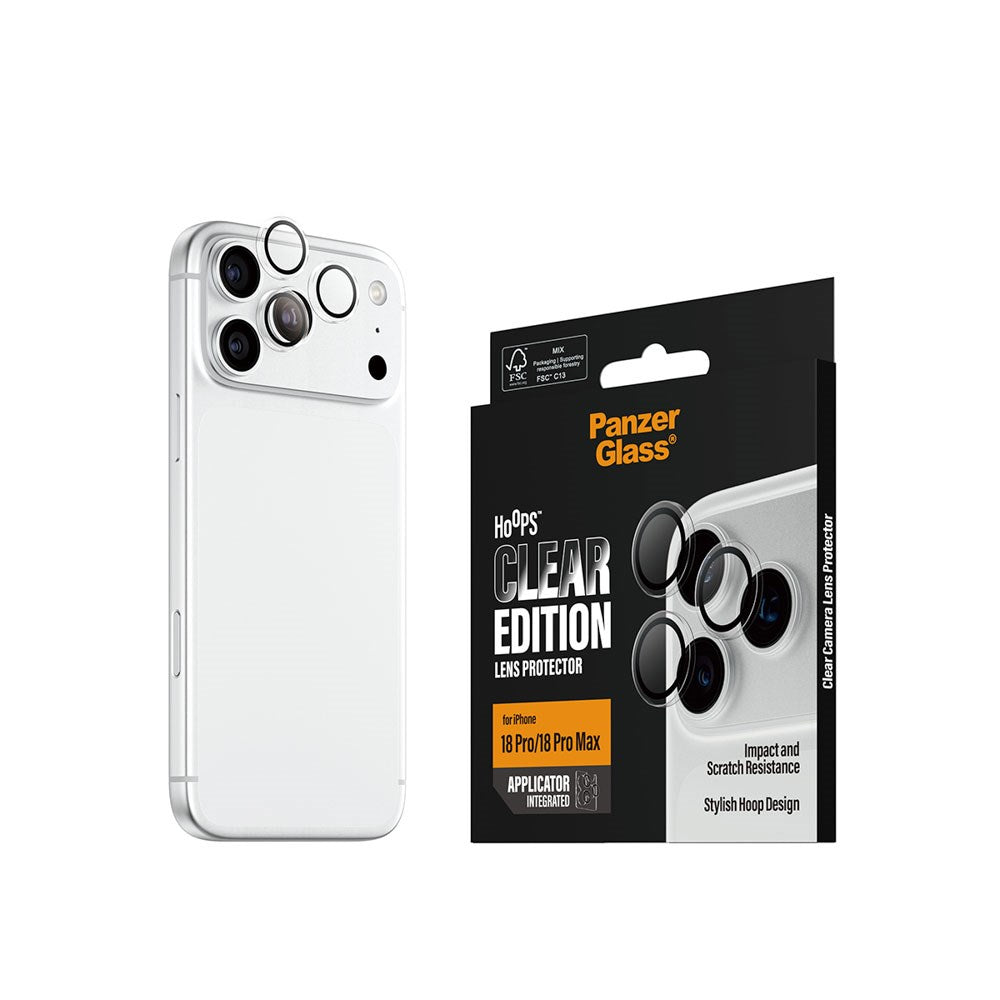 iPhone 18 Pro / Pro Max PanzerGlass Hoops - Kamerabeskyttelse - Gennemsigtig