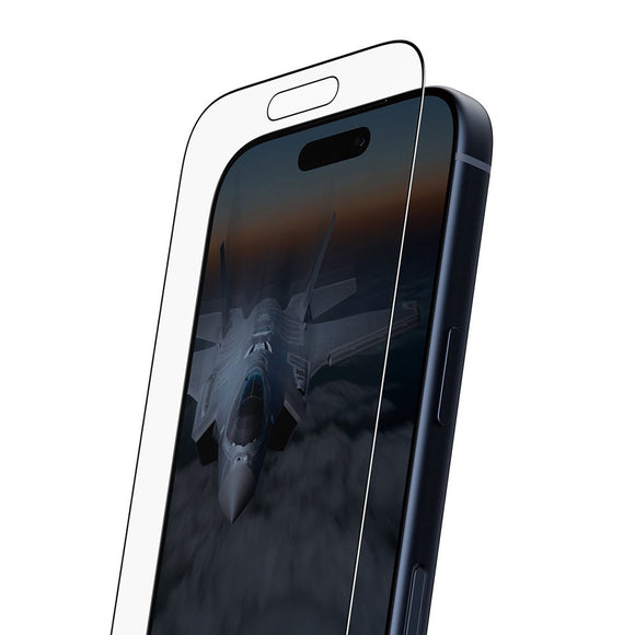 PanzerGlass iPhone 17 Pro Stealth Skærmbeskyttelse - Ultra-Wide Fit - Gennemsigtig / Sort Kant