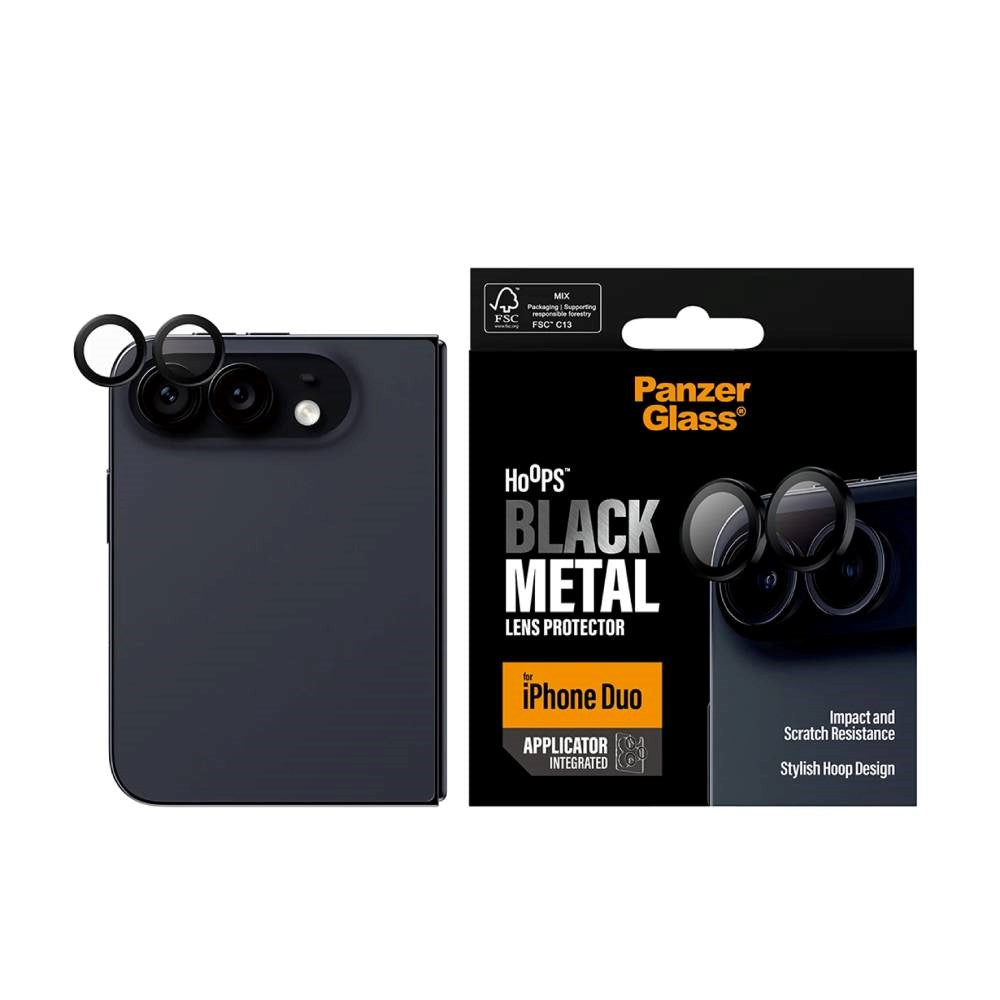 iPhone Duo PanzerGlass Hoops - Kamerabeskyttelse - Sort
