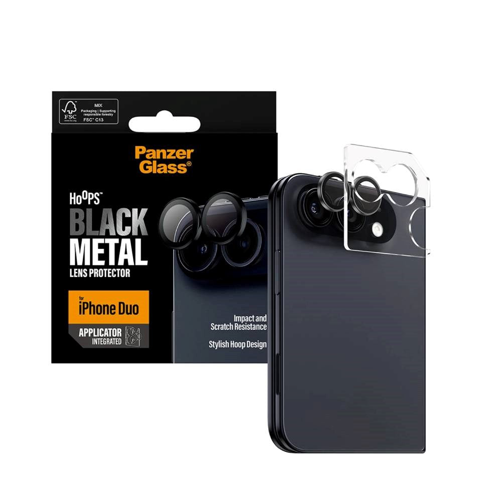 iPhone Duo PanzerGlass Hoops - Kamerabeskyttelse - Sort