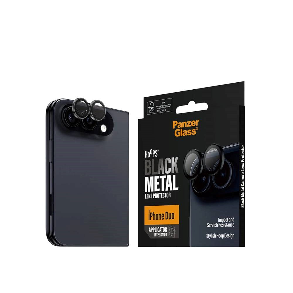iPhone Duo PanzerGlass Hoops - Kamerabeskyttelse - Sort
