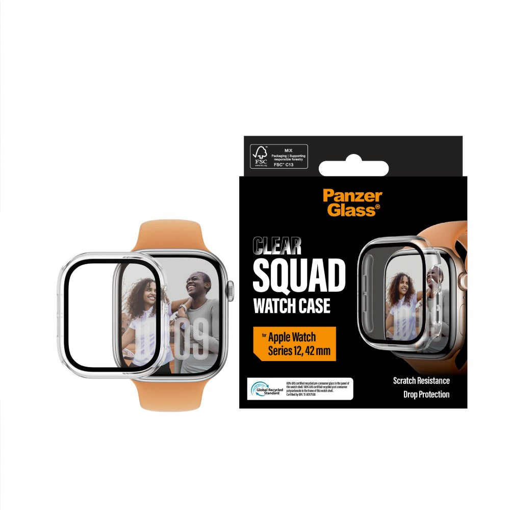 Apple Watch Series 12 (42mm) PanzerGlass Squad Case - Gennemsigtig