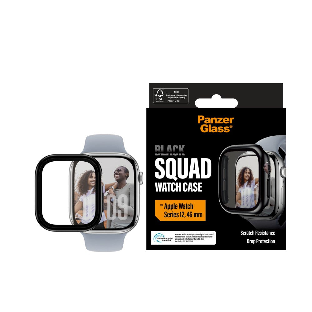 Apple Watch Series 12 (46mm) PanzerGlass Squad Case - Sort