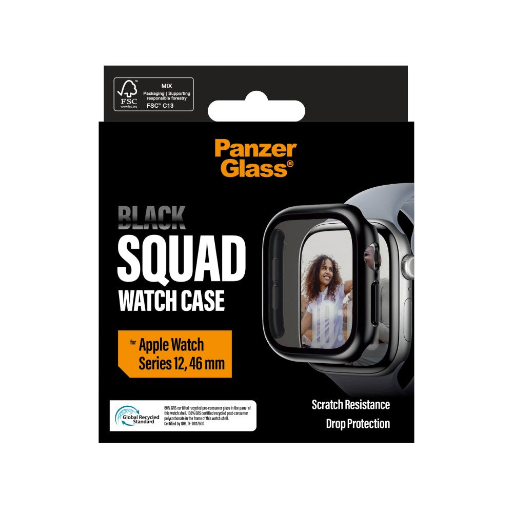 Apple Watch Series 12 (46mm) PanzerGlass Squad Case - Sort
