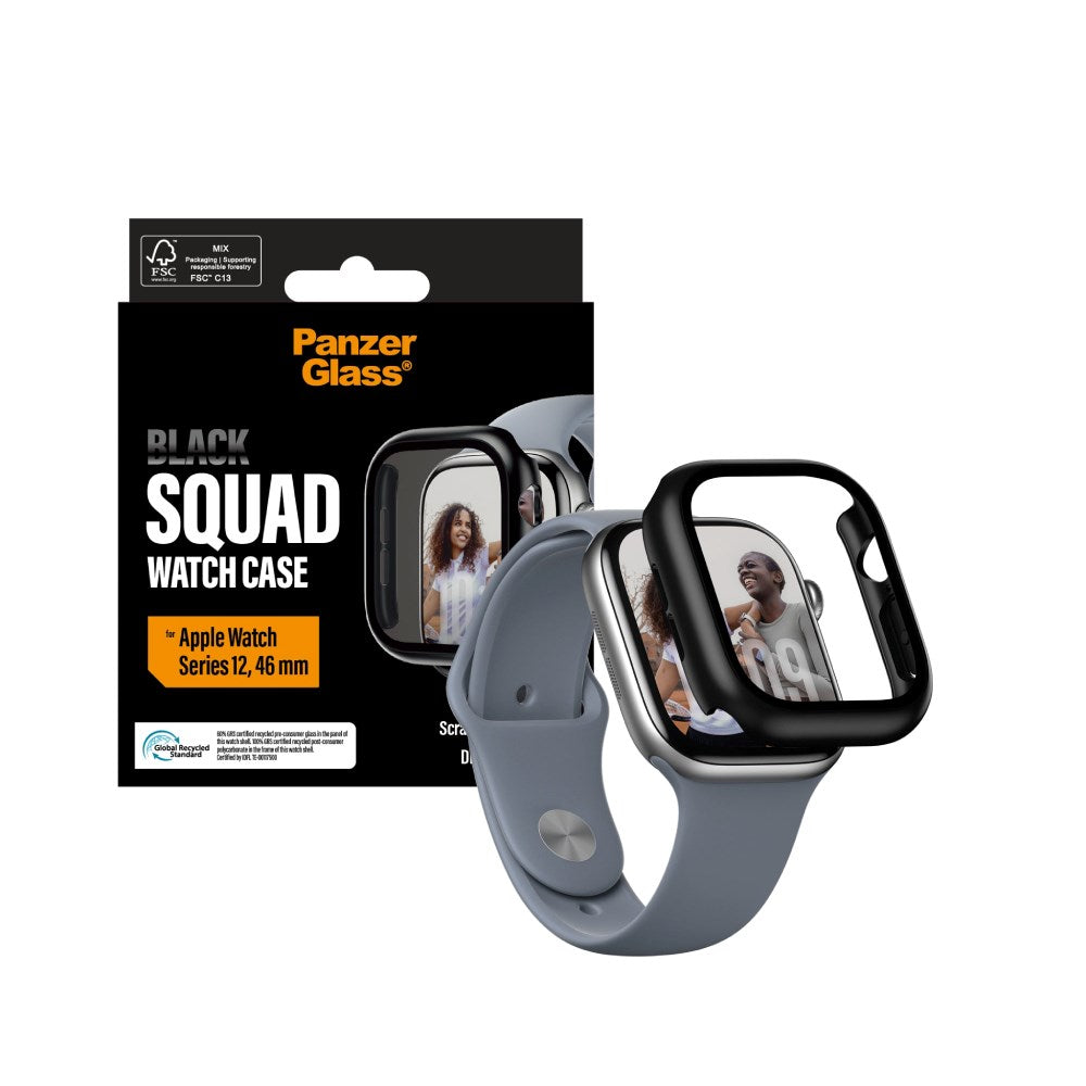 Apple Watch Series 12 (46mm) PanzerGlass Squad Case - Sort