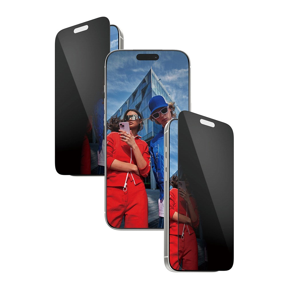 PanzerGlass iPhone 17 Pro Max 2-Way Privacy Skærmbeskyttelse - Ultra-Wide Fit - Gennemsigtig