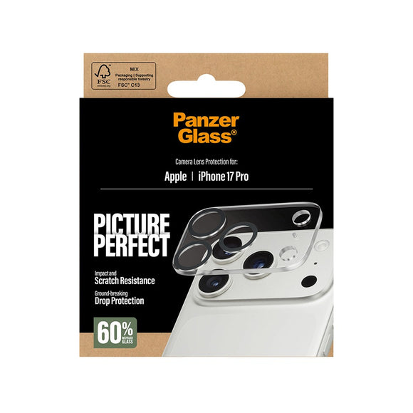 PanzerGlass iPhone 17 Pro PicturePerfect Kameralinsebeskyttelse - Gennemsigtig / Sort
