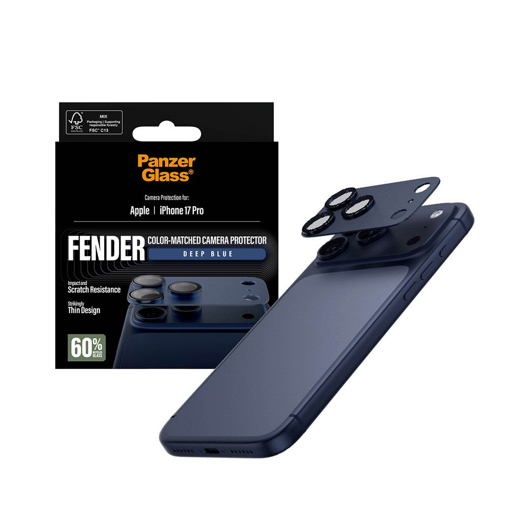 iPhone 17 Pro PanzerGlass FENDER Kameralinsebeskyttelse - Deep Blue