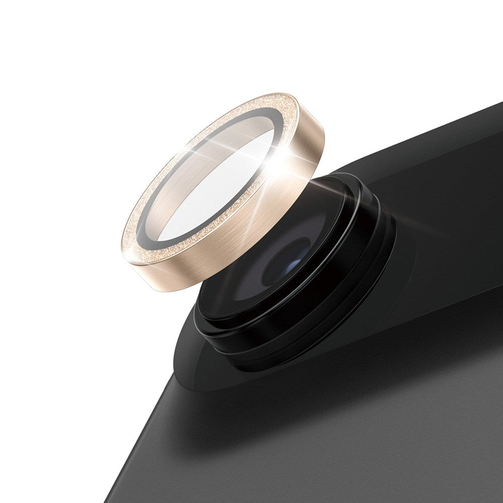 PanzerGlass iPhone Air Hoops Kameralinsebeskyttelse m. Installationsramme - Glitter Guld