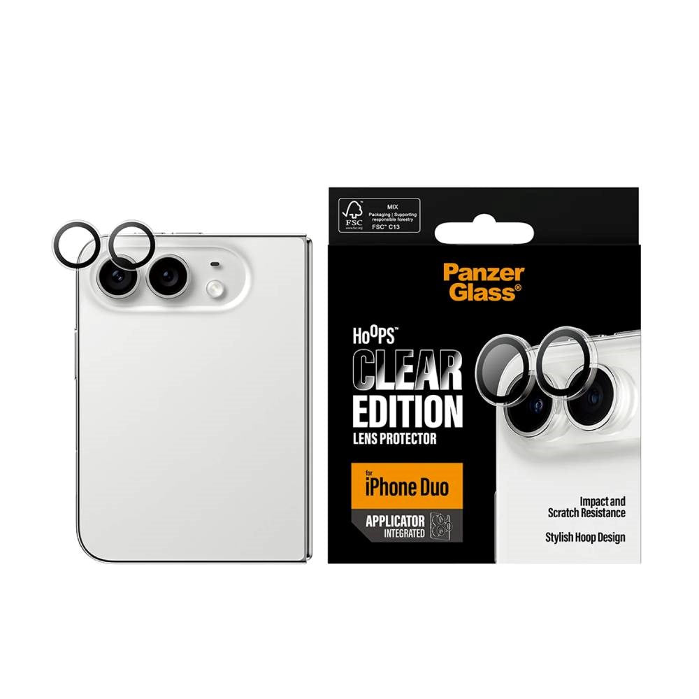 iPhone Duo PanzerGlass Hoops - Kamerabeskyttelse - Gennemsigtig