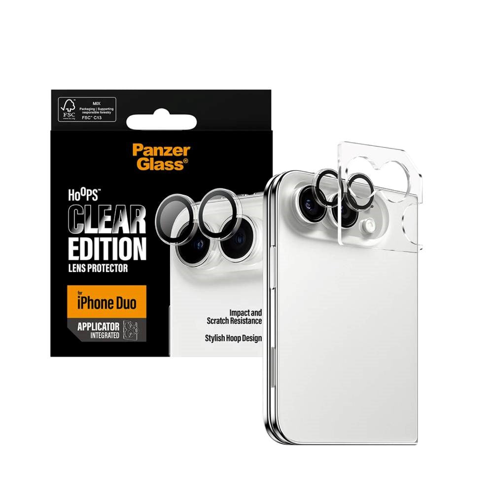 iPhone Duo PanzerGlass Hoops - Kamerabeskyttelse - Gennemsigtig