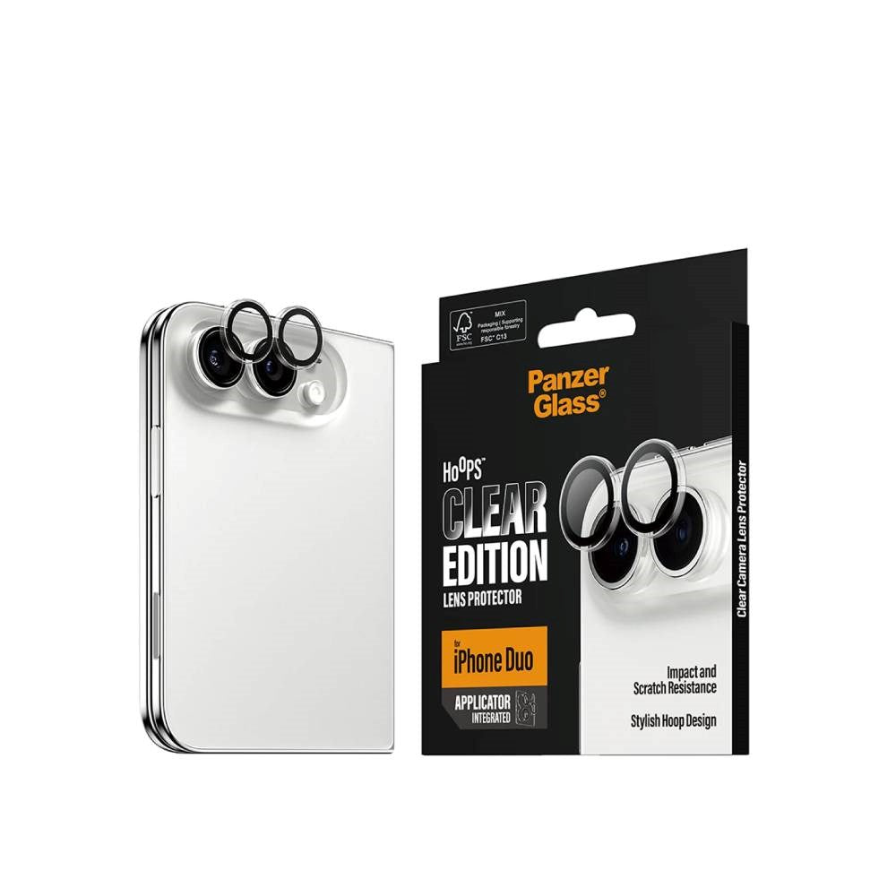 iPhone Duo PanzerGlass Hoops - Kamerabeskyttelse - Gennemsigtig