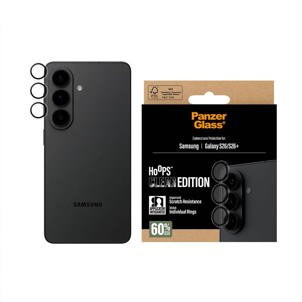 Samsung Galaxy S26 / S26+ (Plus) PanzerGlass Hoops - Kamerabeskyttelse - Gennemsigtig