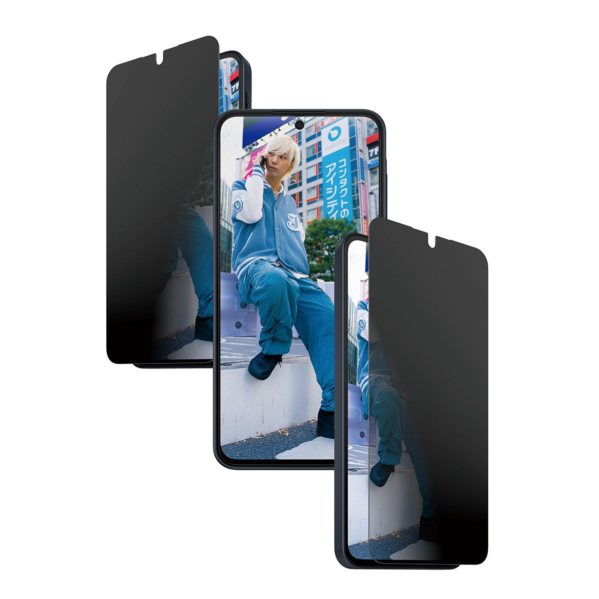 Samsung Galaxy A37 PanzerGlass 2-Way Privacy Skærmbeskyttelse m. EasyAligner - Gennemsigtig