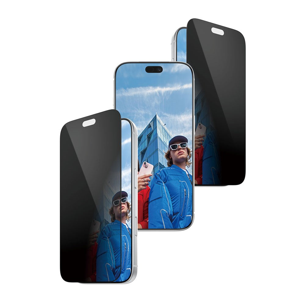 iPhone 18 Pro PanzerGlass Skærmbeskyttelsesglas - Ultra Wide Fit m. EasyAligner - Privacy - Gennemsigtig