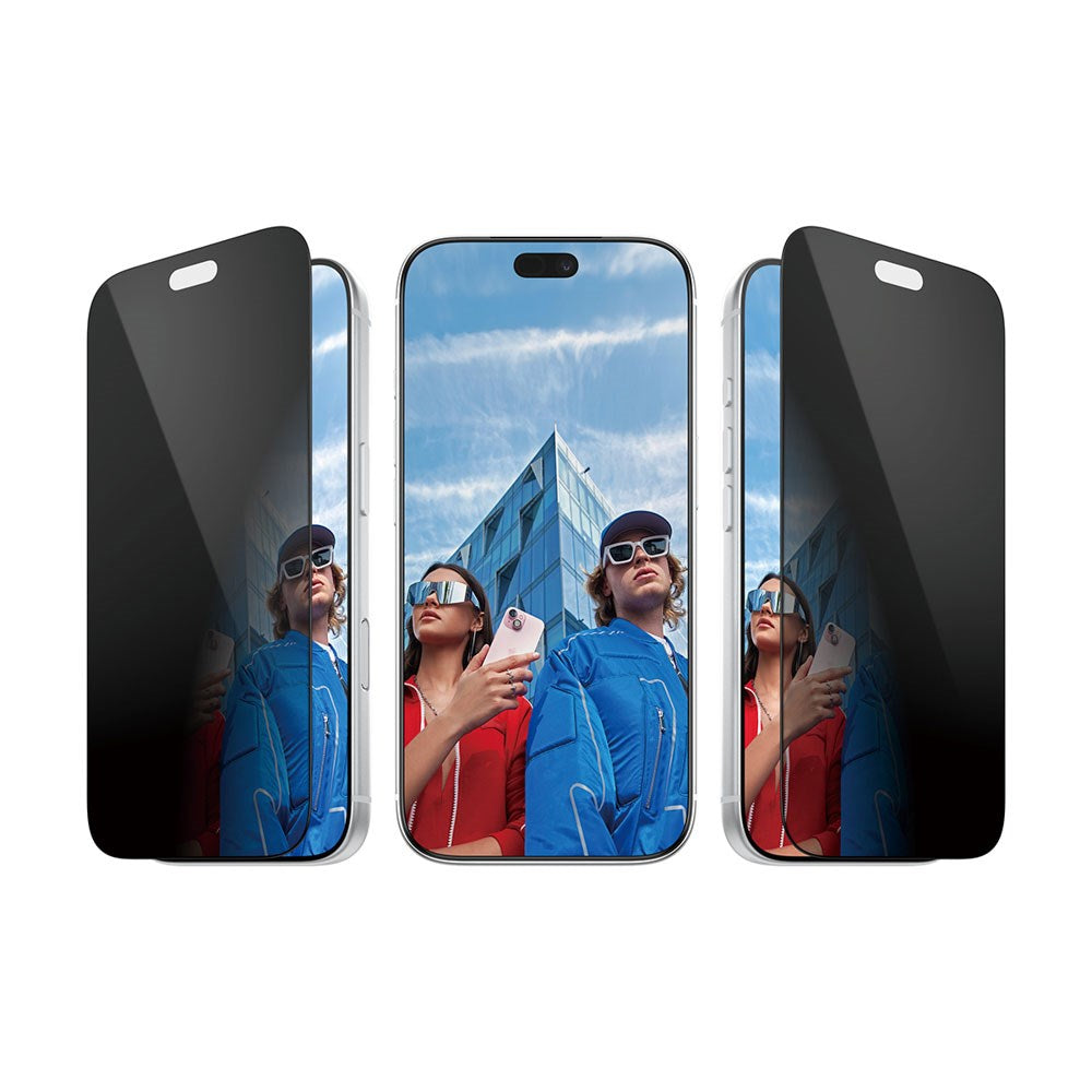 iPhone 18 Pro PanzerGlass Skærmbeskyttelsesglas - Ultra Wide Fit m. EasyAligner - Privacy - Gennemsigtig