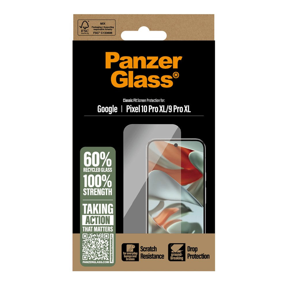 PanzerGlass Google Pixel 10 Pro XL / 9 Pro XL Skærmbeskyttelsesglas - Classic Fit - Gennemsigtig