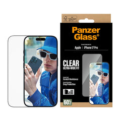 PanzerGlass iPhone 17 Pro Skærmbeskyttelsesglas m. EasyAligner - Ultra Wide Fit - Gennemsigtig