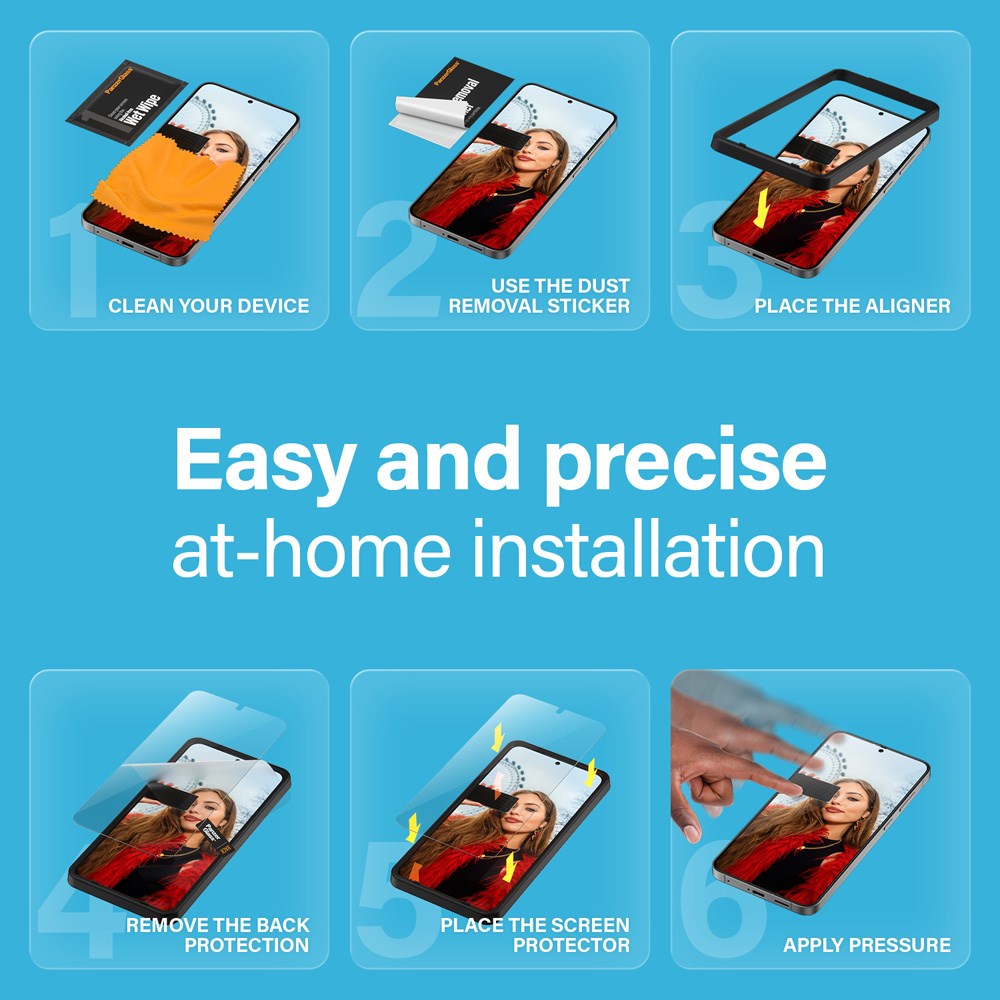 Samsung Galaxy S25 PanzerGlass Ultra-Wide Fit Skærmbeskyttelsesglas - Gennemsigtig