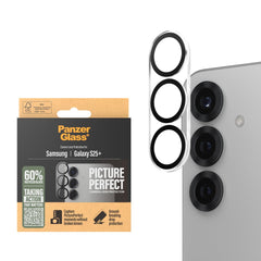 Samsung Galaxy S25+ (Plus) PanzerGlass PicturePerfect - Kamerabeskyttelse - Gennemsigtig / Sort