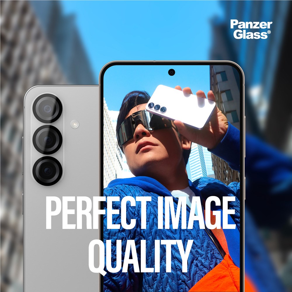 Samsung Galaxy S25 PanzerGlass PicturePerfect - Kamerabeskyttelse - Gennemsigtig / Sort