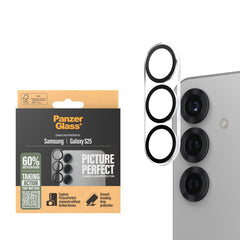 Samsung Galaxy S25 PanzerGlass PicturePerfect - Kamerabeskyttelse - Gennemsigtig / Sort