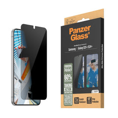 PanzerGlass Samsung Galaxy S25+ (Plus) - Ultra-Wide Fit Skærmbeskyttelsesglas - Privacy Funktion - Gennemsigtig