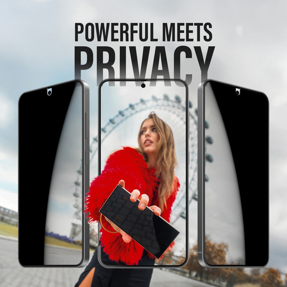 PanzerGlass Samsung Galaxy S25/S24 - Ultra-Wide Fit Skærmbeskyttelsesglas - Privacy Funktion - Gennemsigtig