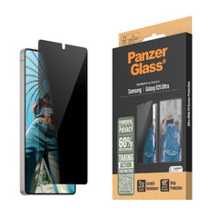 PanzerGlass Samsung Galaxy S25 Ultra - Ultra-Wide Fit Skærmbeskyttelsesglas - Privacy Funktion - Gennemsigtig