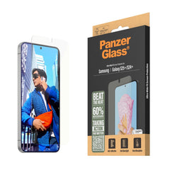 Samsung Galaxy S25+ (Plus) PanzerGlass Ultra Wide Fit All-in-One Skærmbeskyttelse - Anti-Reflective - Anti-Blue Light - Heat Dissaption - Gennemsigtig