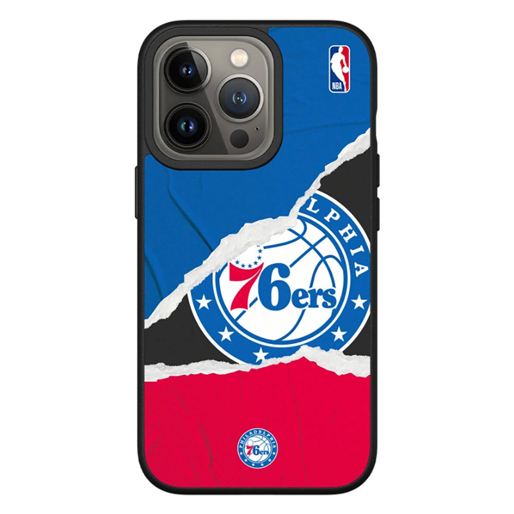 iPhone 13 Pro RhinoShield SolidSuit NBA Cover m. Philadelphia 76ers - Sweat and Tears