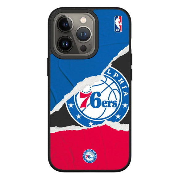 iPhone 13 Pro RhinoShield SolidSuit NBA Cover m. Philadelphia 76ers - Sweat and Tears