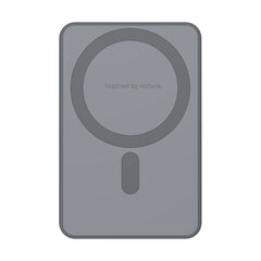 Hune Halcon 5000mAh Powerbank m. Trådløs Opladning - MagSafe Kompatibel - Grå