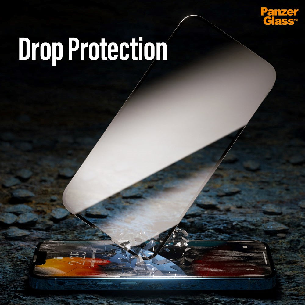 iPhone 13 Mini PanzerGlass AntiBacterial Edge-to-Edge Skærmbeskyttelse - Case-Friendly - Sort Kant