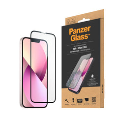 iPhone 13 Mini PanzerGlass AntiBacterial Edge-to-Edge Skærmbeskyttelse - Case-Friendly - Sort Kant