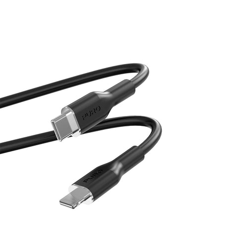 PURO Soft USB-C til Lightning Kabel 1.5m - Sort