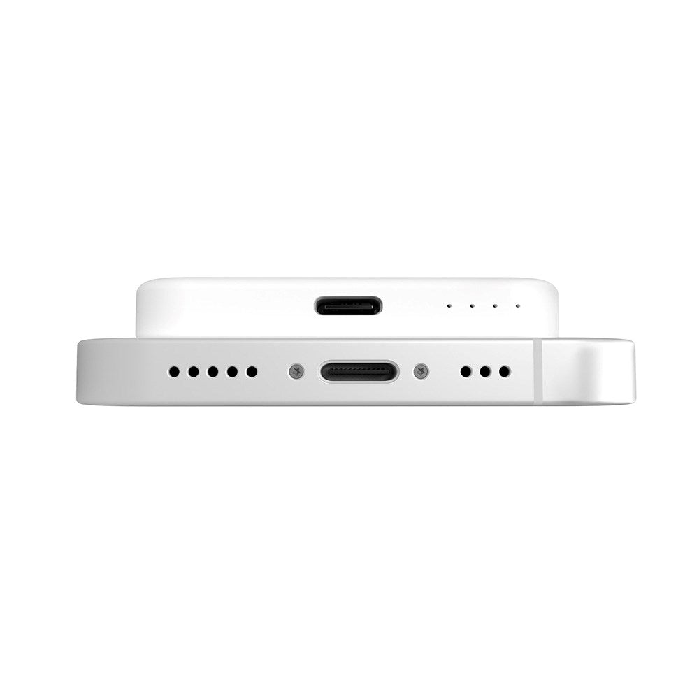 Puro Mini Power Mag 15W Magnetisk Powerbank 4200 mAh m. USB-C Stik - MagSafe Kompatibel - Hvid