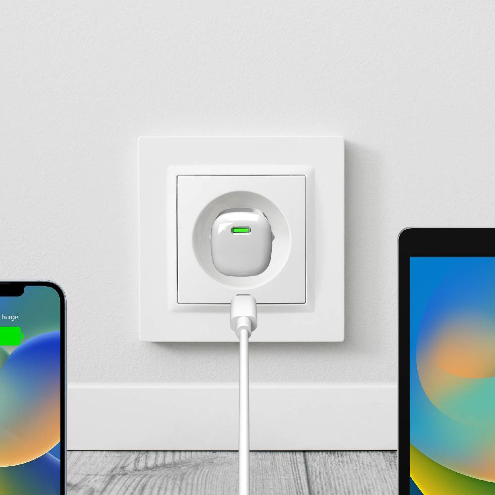 Puro GaN USB-C Vægoplader, 20W – Hurtigopladning - Sort