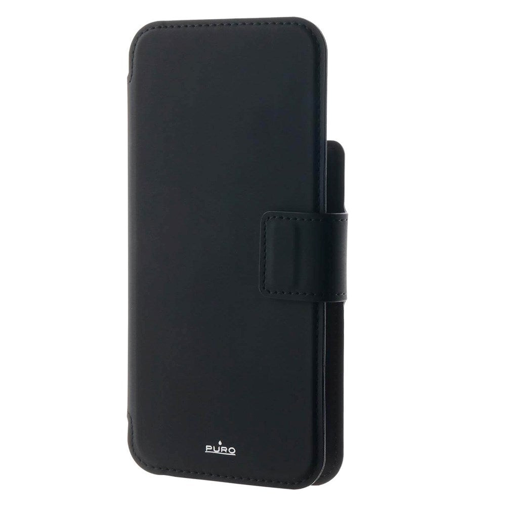 iPhone 15 / 14 / 13 / 12 Pro / 12 Puro Folio Flip Cover med Kortholder - MagSafe Kompatibel - Sort