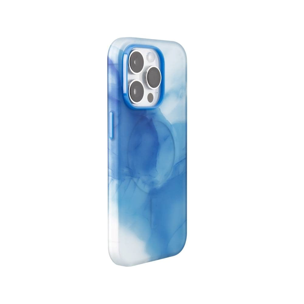 iPhone 15 Puro AQUA Fleksibel Plastik Cover - MagSafe Kompatibel - Blå