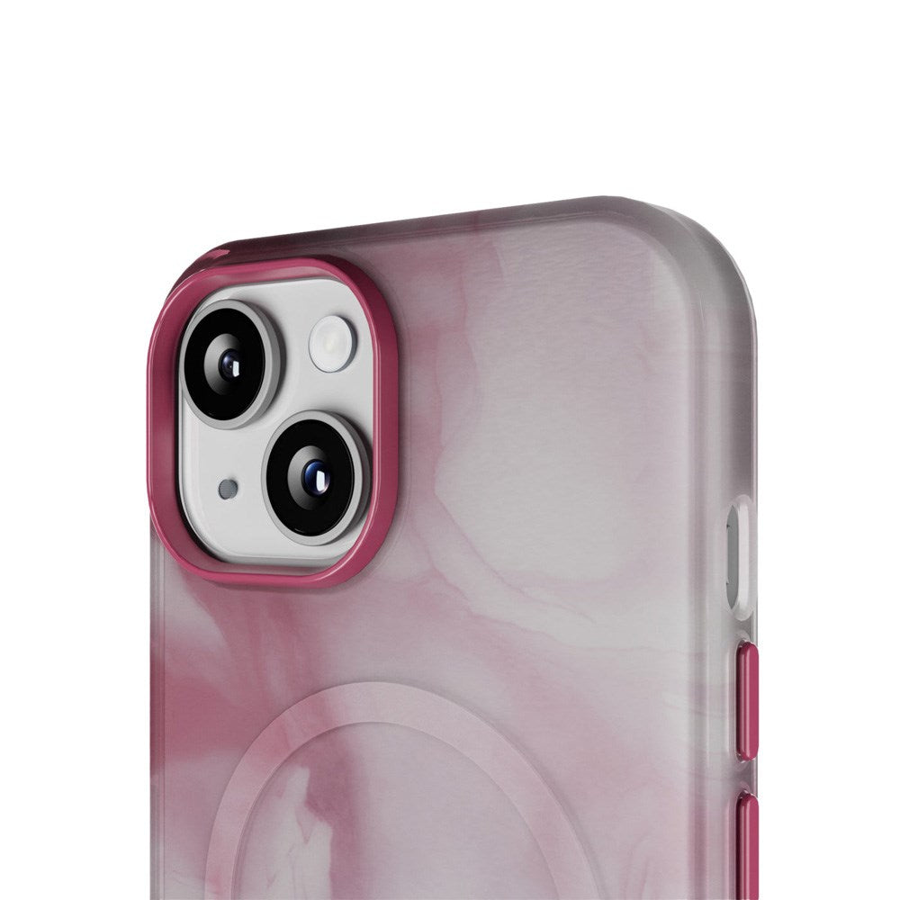 iPhone 15 Puro AQUA Fleksibelt Plastik Cover - MagSafe Kompatibel - Lyserød