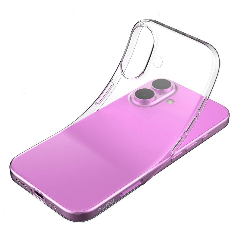 PURO NUDE Ultra Slim Cover 0.3mm - iPhone 16 - Gennemsigtig